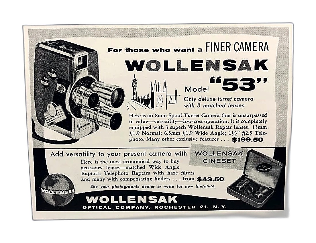 Wollensak 53 — 8mm Turret Camera